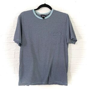 Patagonia Men’s Organic Cotton Worn Wear Striped Blue T-Shirt Size Small
